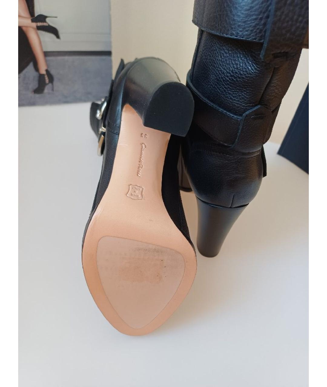 GIANVITO ROSSI Черные кожаные ботильоны, фото 8