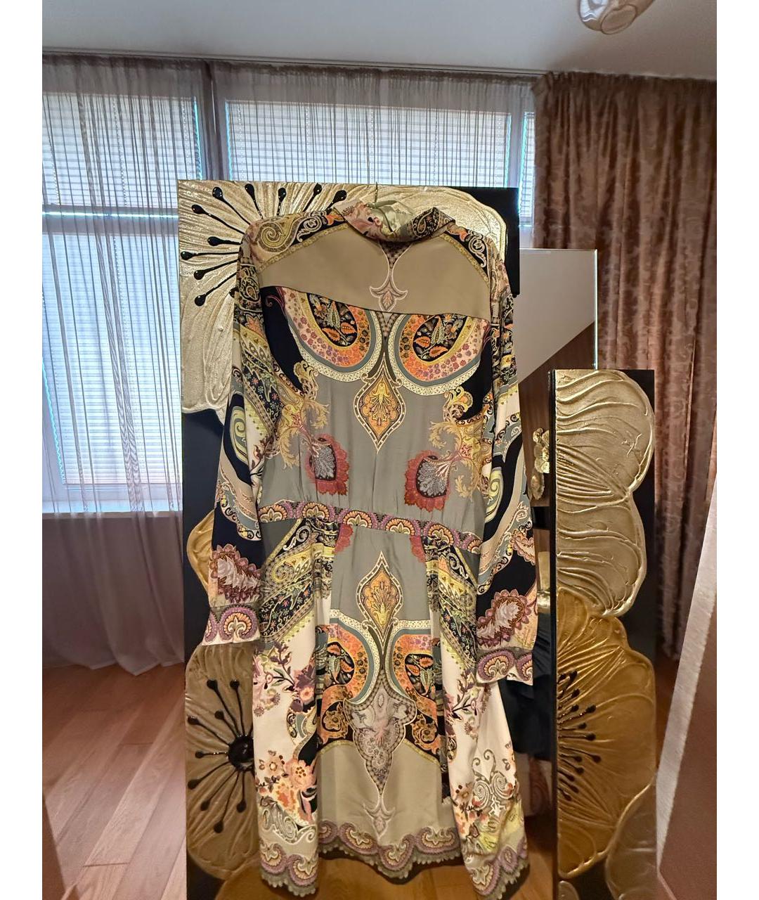 ETRO Мульти шелковое повседневное платье, фото 2