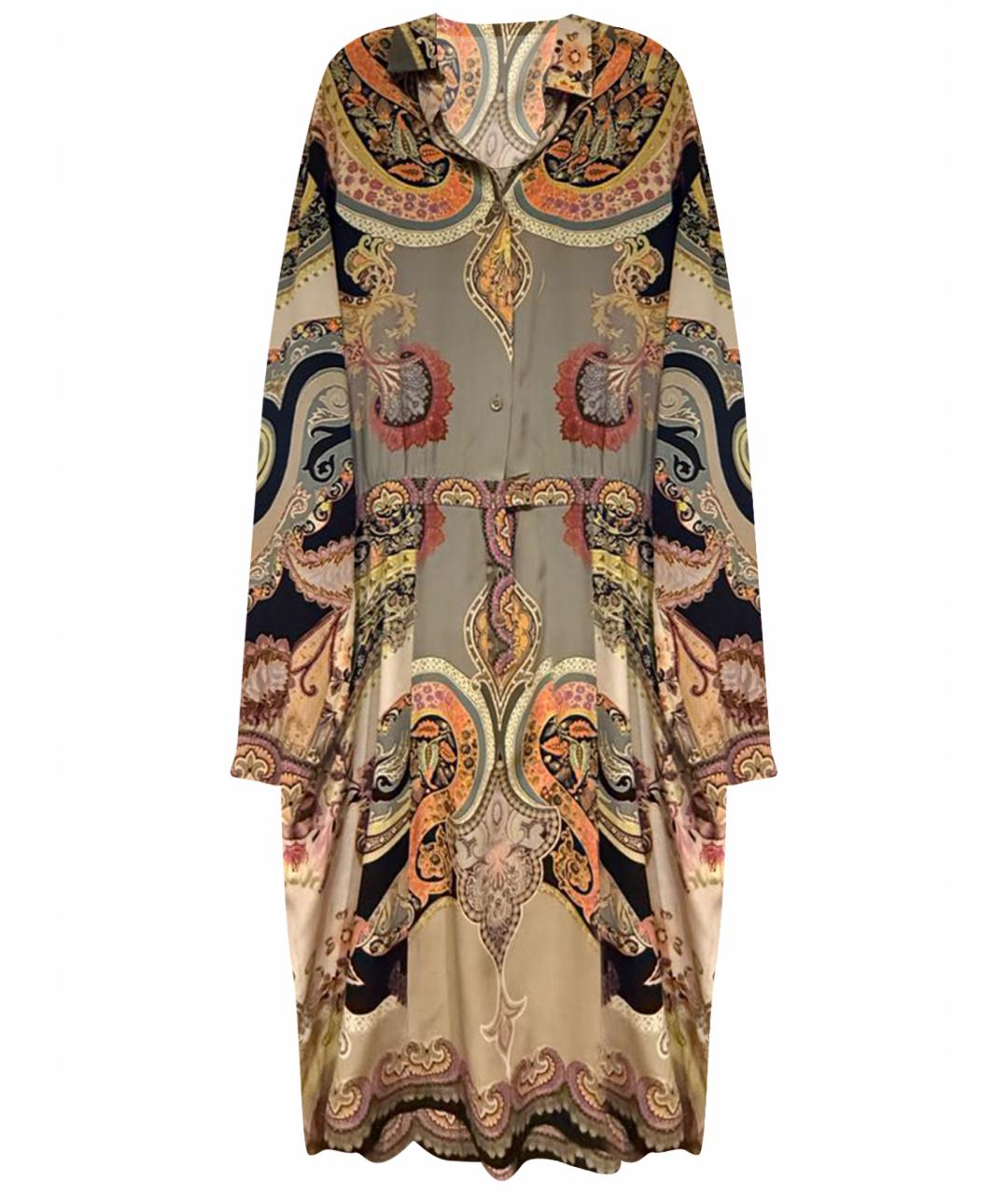 ETRO Мульти шелковое повседневное платье, фото 1