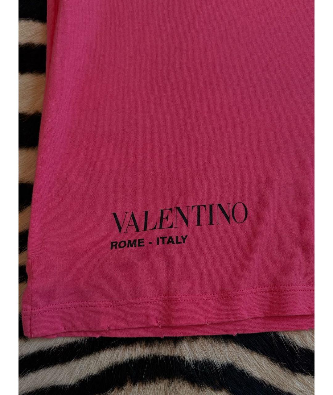 VALENTINO Розовая футболка, фото 4