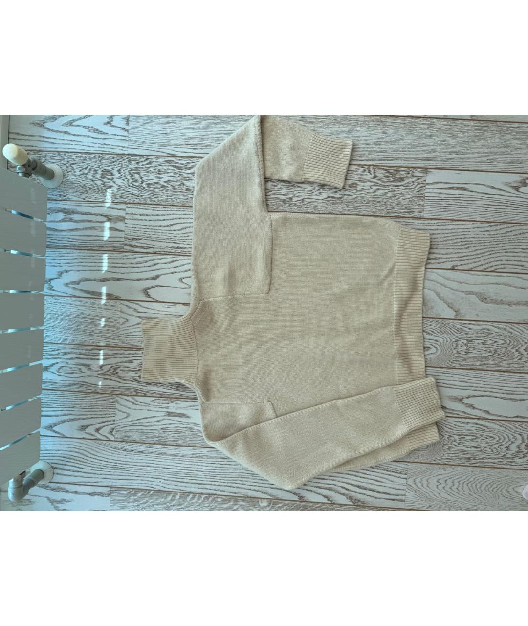 CELINE Бежевый кашемировый джемпер / свитер, фото 3