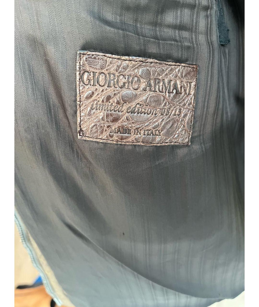GIORGIO ARMANI Зеленая куртка из экзотической кожи, фото 5