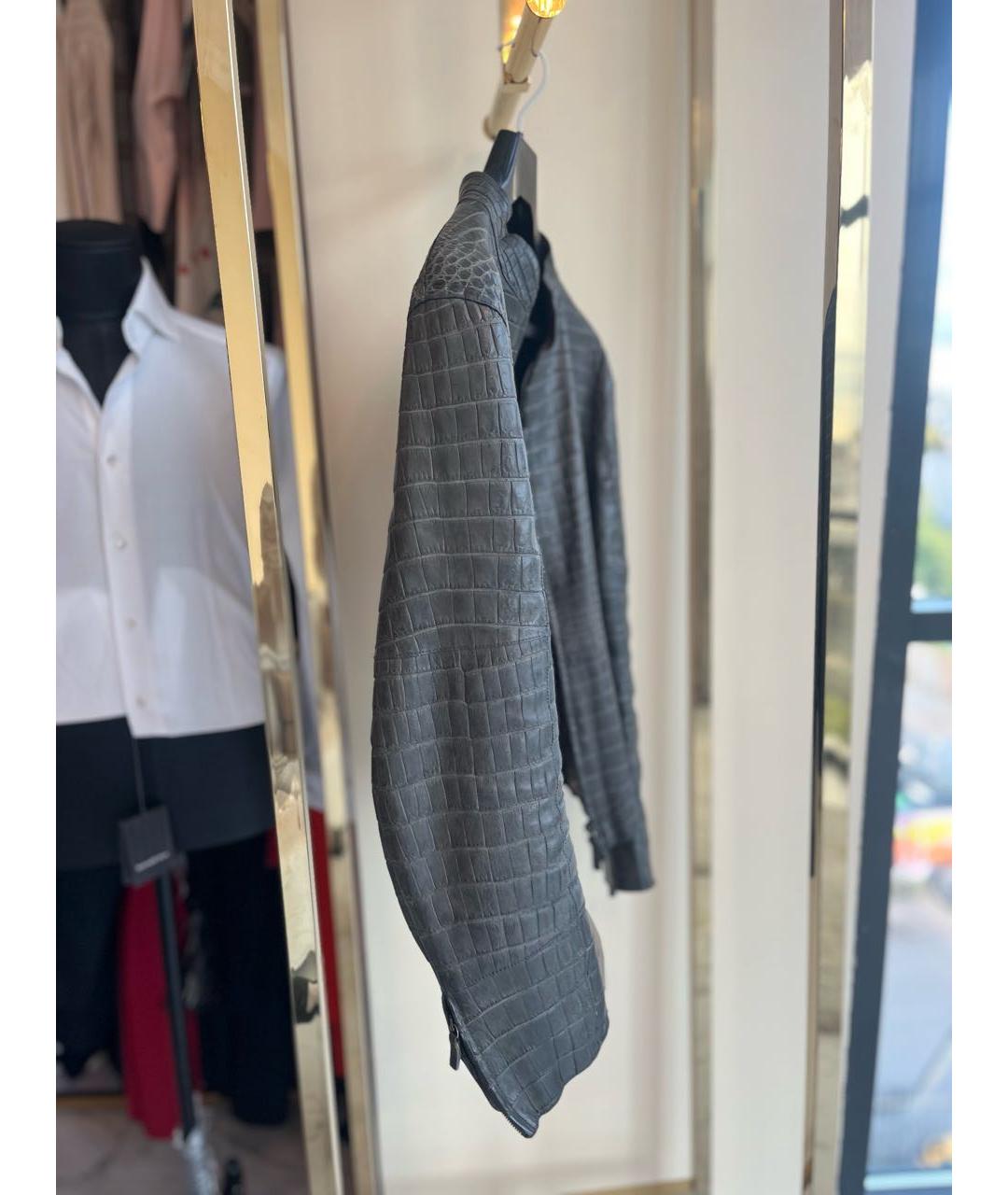 GIORGIO ARMANI Зеленая куртка из экзотической кожи, фото 2