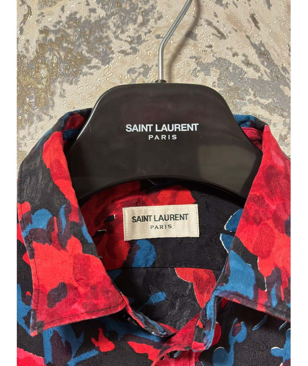 SAINT LAURENT Черная шелковая рубашка, фото 2