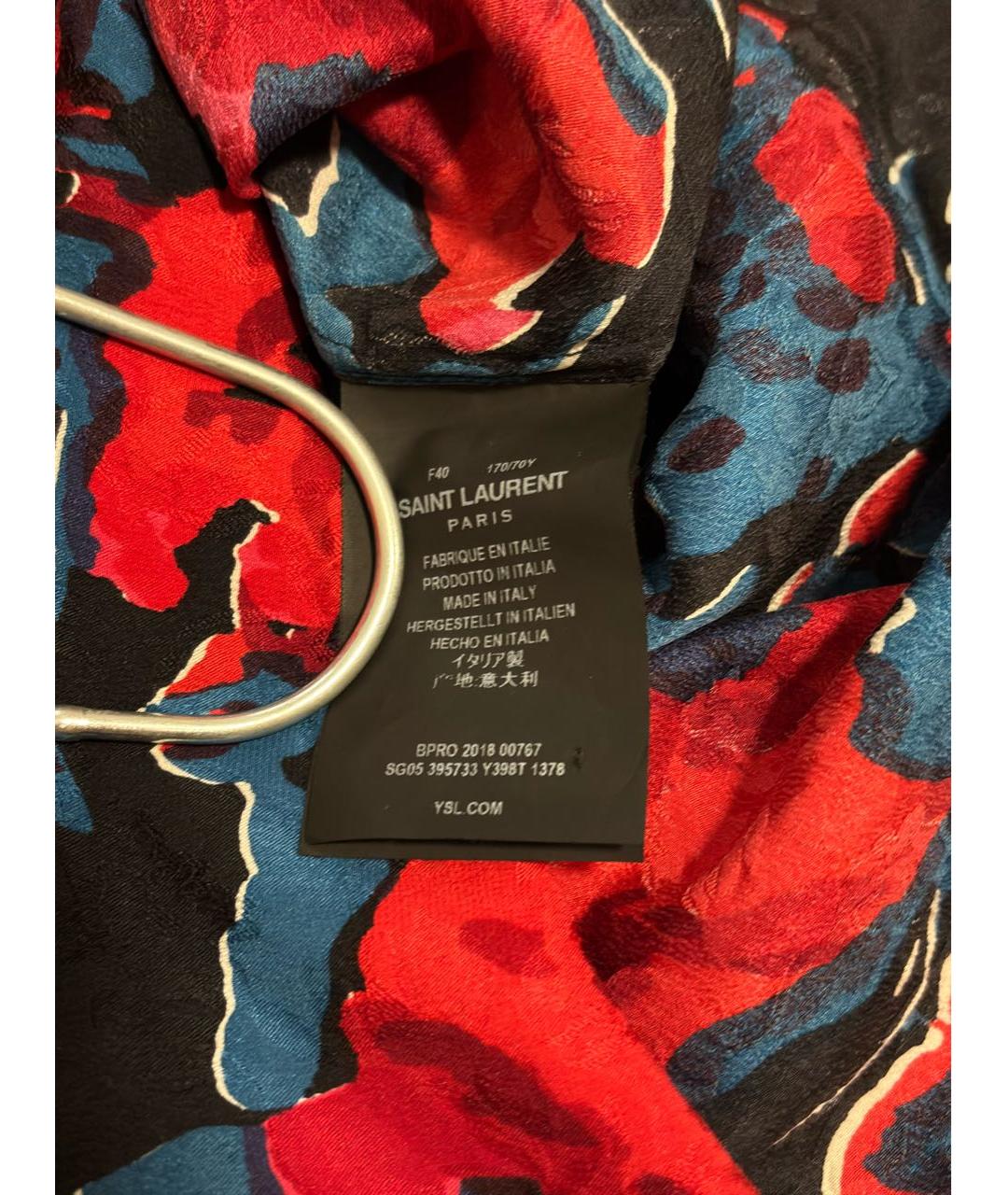 SAINT LAURENT Черная шелковая рубашка, фото 4