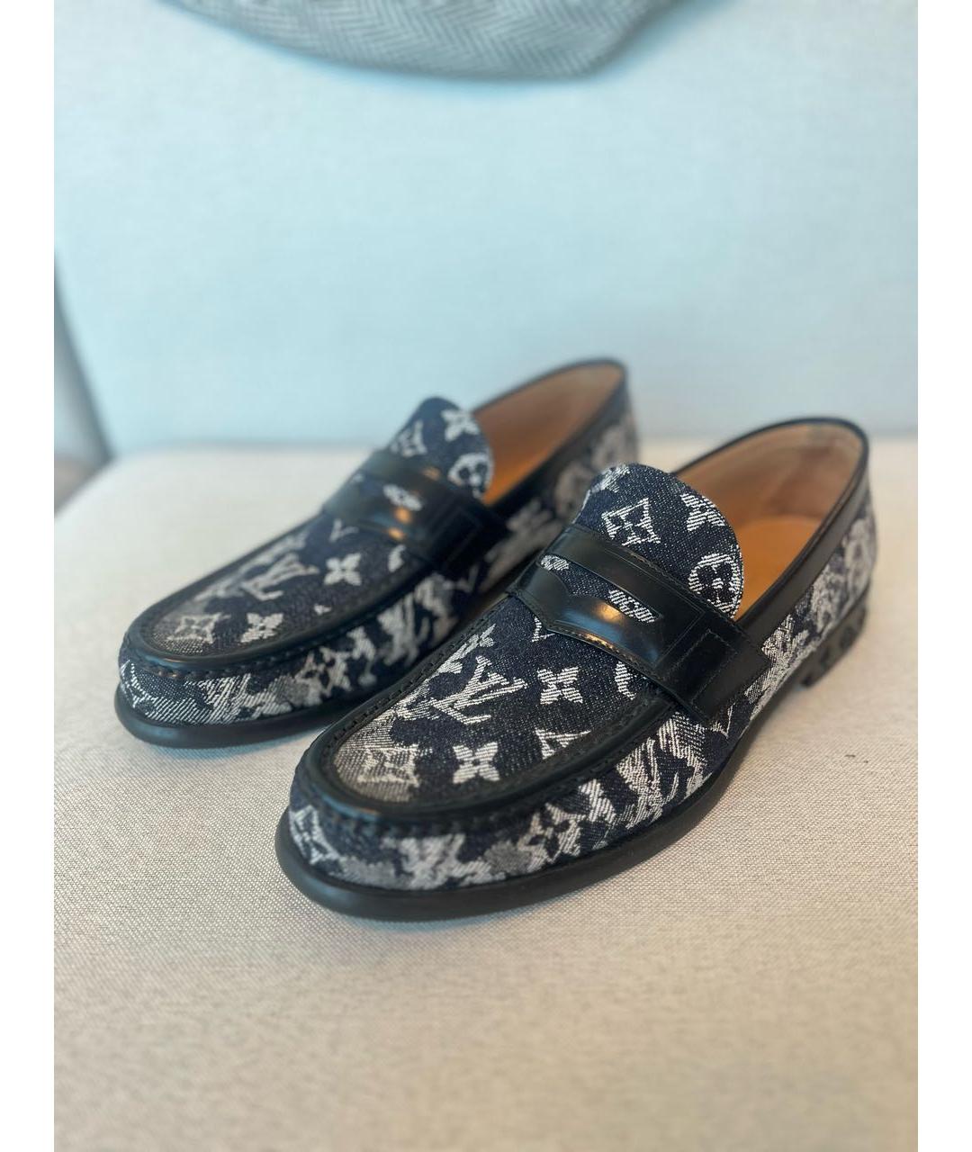LOUIS VUITTON Синие лоферы, фото 5
