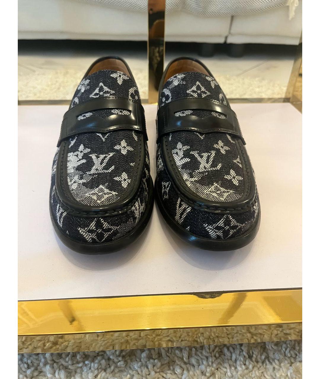 LOUIS VUITTON Синие лоферы, фото 2