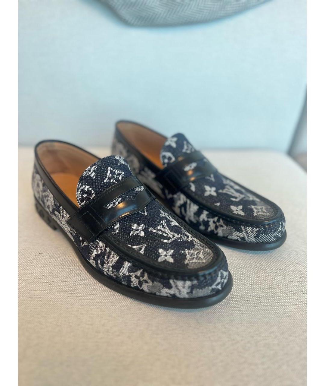 LOUIS VUITTON Синие лоферы, фото 6