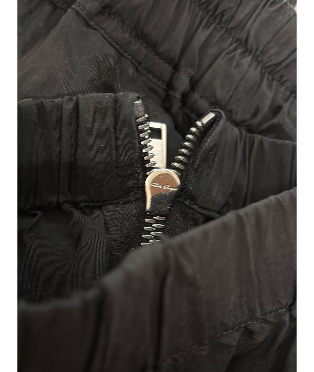 RICK OWENS Черные шелковые спортивные брюки и шорты, фото 8