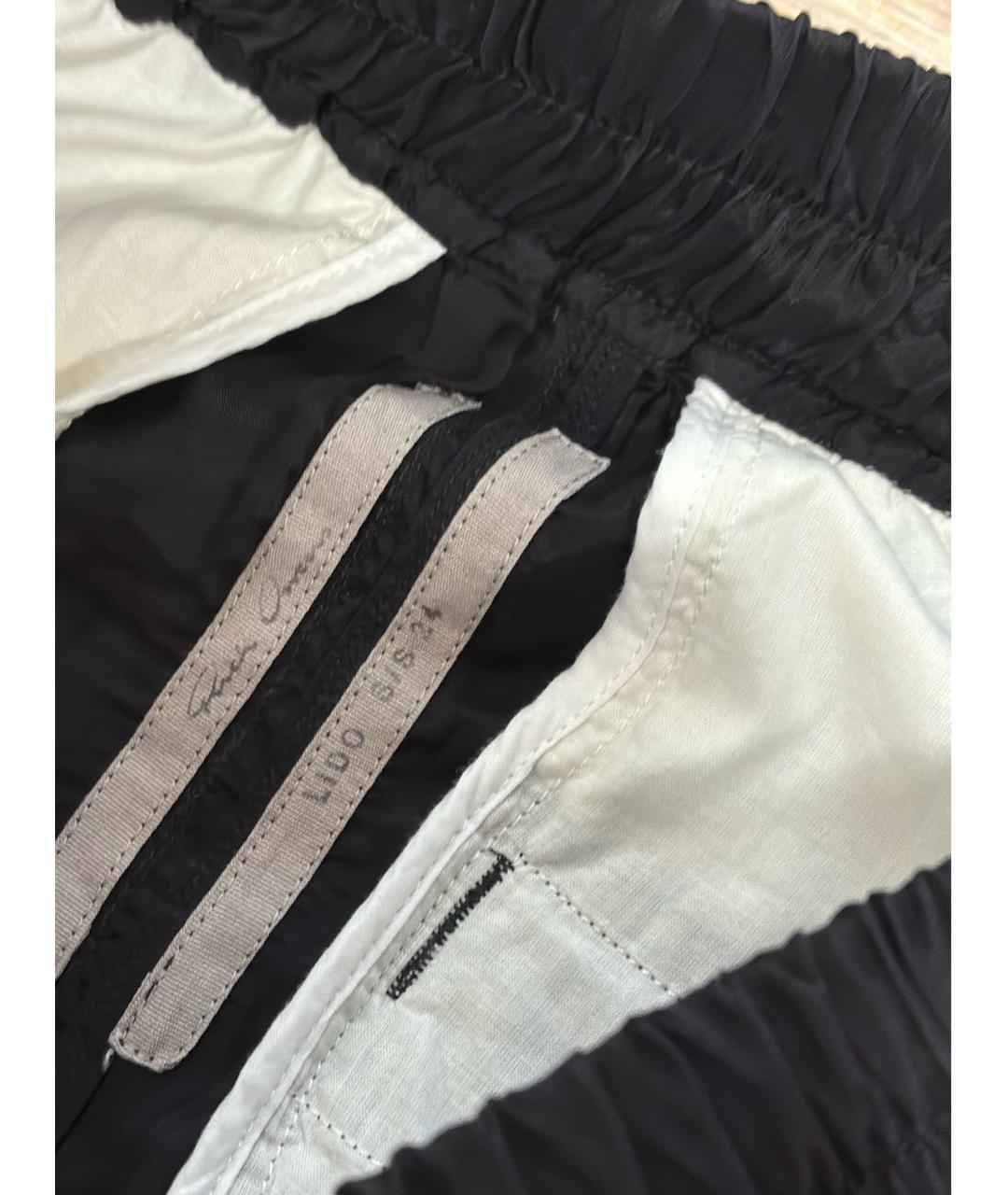RICK OWENS Черные шелковые спортивные брюки и шорты, фото 5