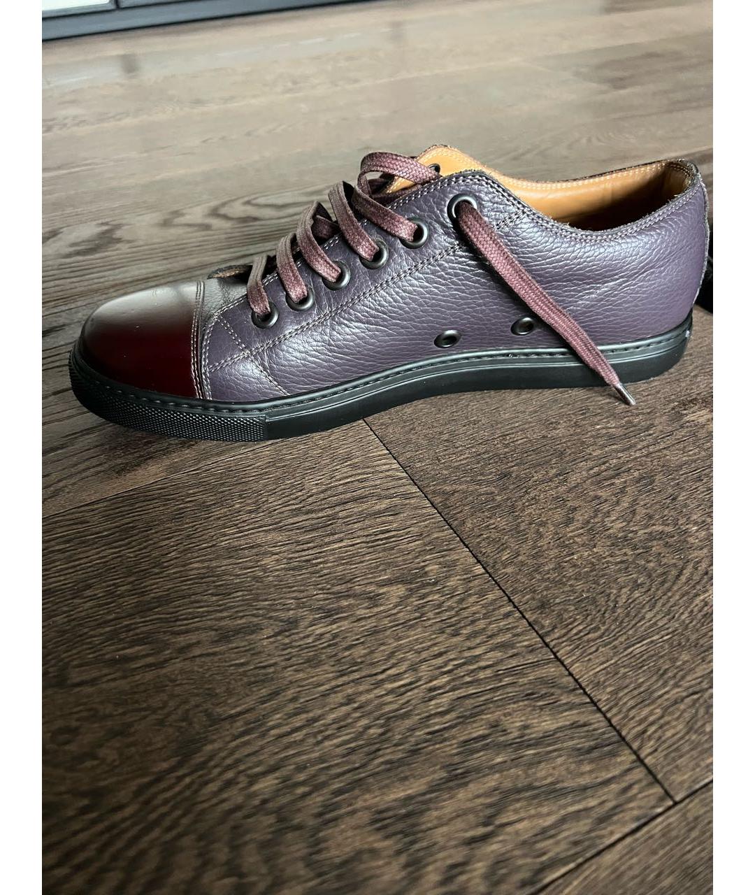 MARC JACOBS Бордовые кожаные низкие кроссовки / кеды, фото 5