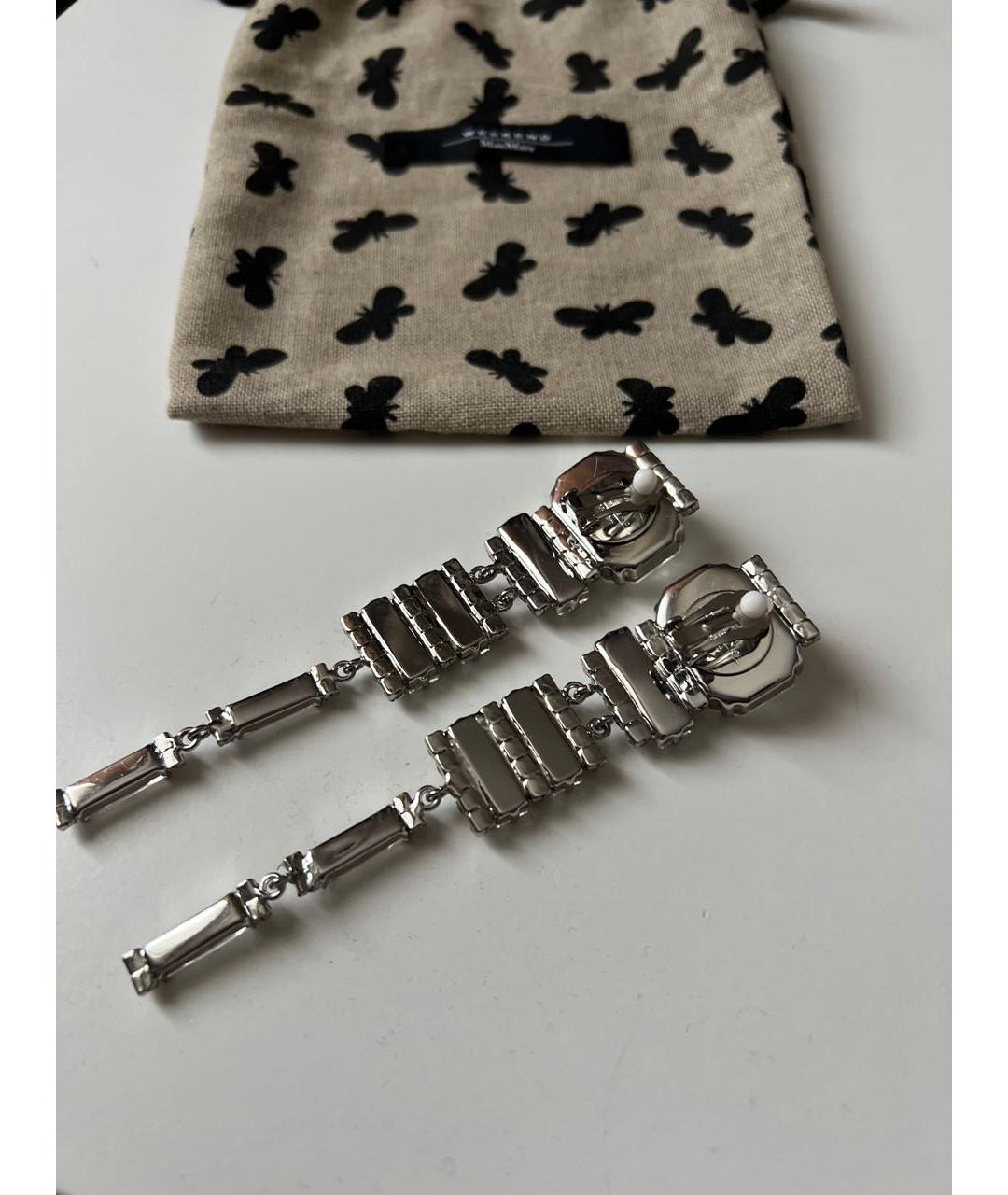 WEEKEND MAX MARA Серебряные металлические клипсы, фото 5