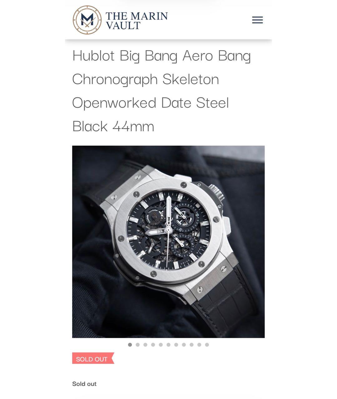 HUBLOT Серебряные стальные часы, фото 6