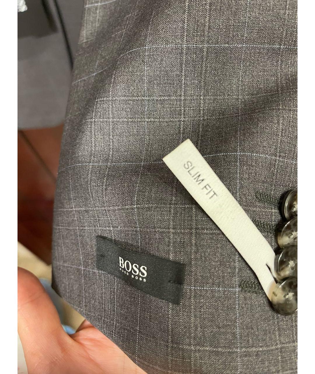 HUGO BOSS Серый классический костюм, фото 7
