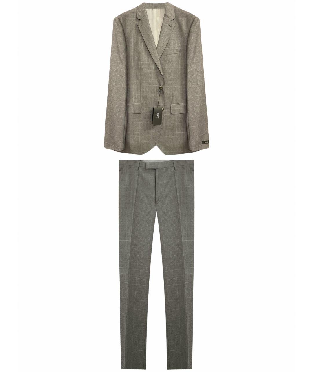HUGO BOSS Серый классический костюм, фото 1