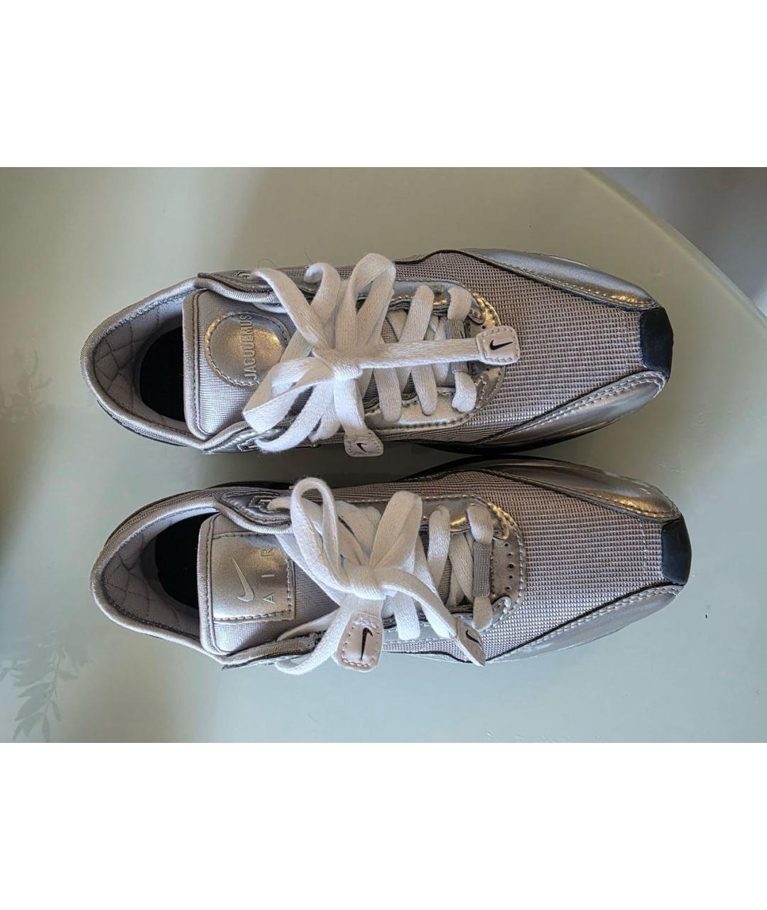JACQUEMUS Серебряные кроссовки из искусственной кожи, фото 3
