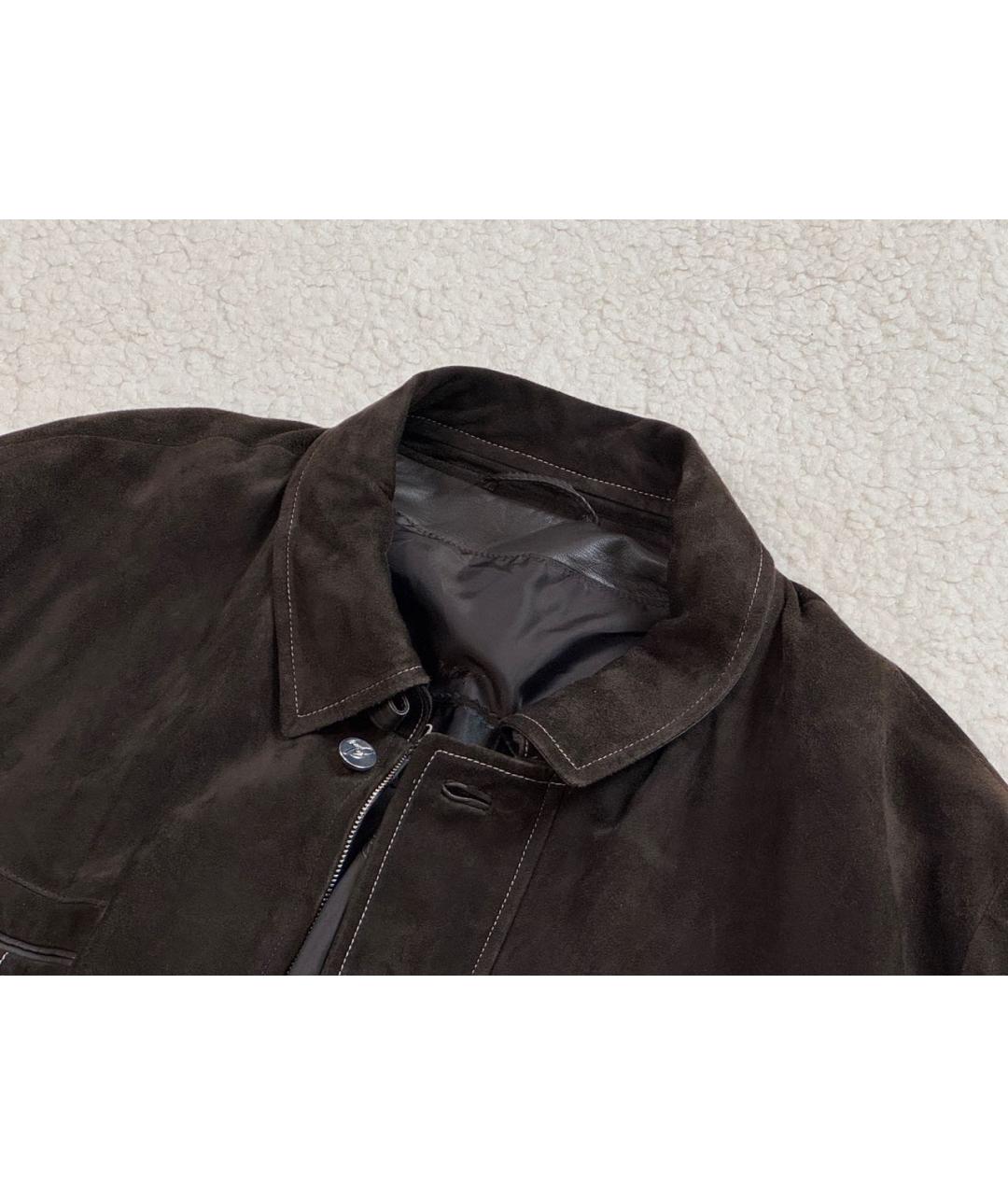 BRIONI Коричневая замшевая куртка, фото 4