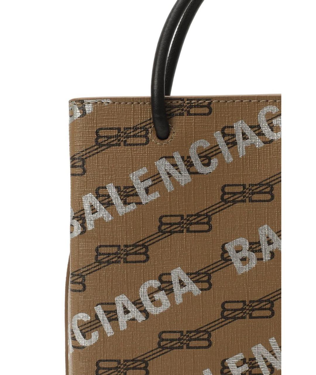 BALENCIAGA Коричневая сумка тоут, фото 4