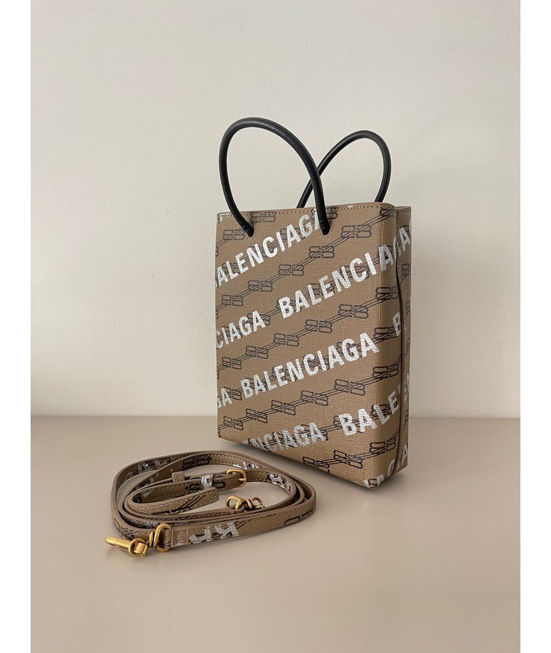 BALENCIAGA Коричневая сумка тоут, фото 7