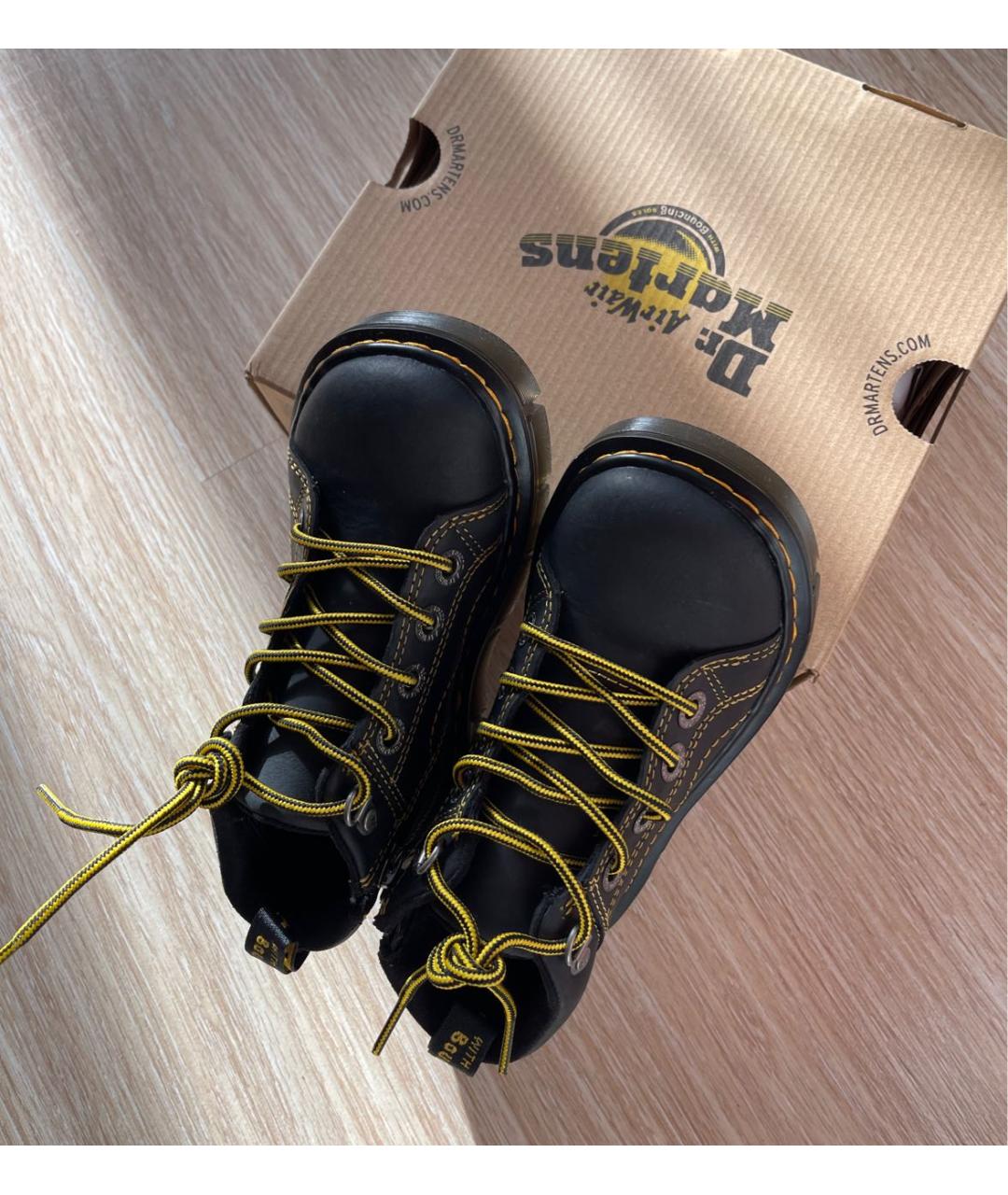 DR. MARTENS Черные кожаные ботинки, фото 6