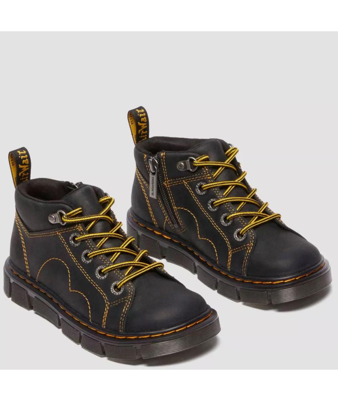 DR. MARTENS Черные кожаные ботинки, фото 2