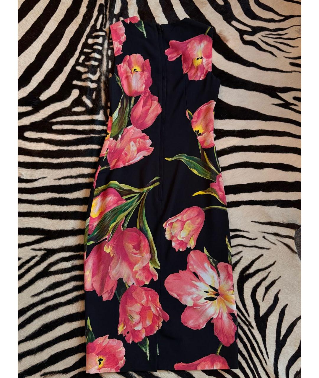 DOLCE&GABBANA Черное креповое платье, фото 2