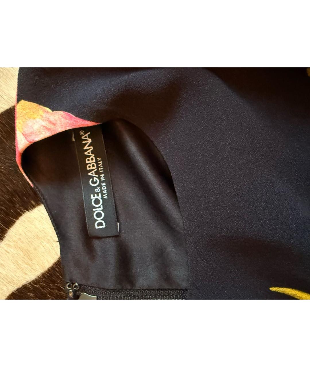 DOLCE&GABBANA Черное креповое платье, фото 3