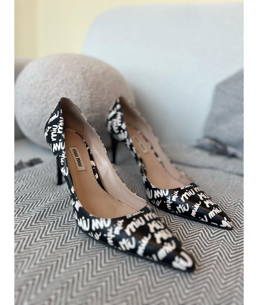 MIU MIU Белые туфли из лакированной кожи, фото 7