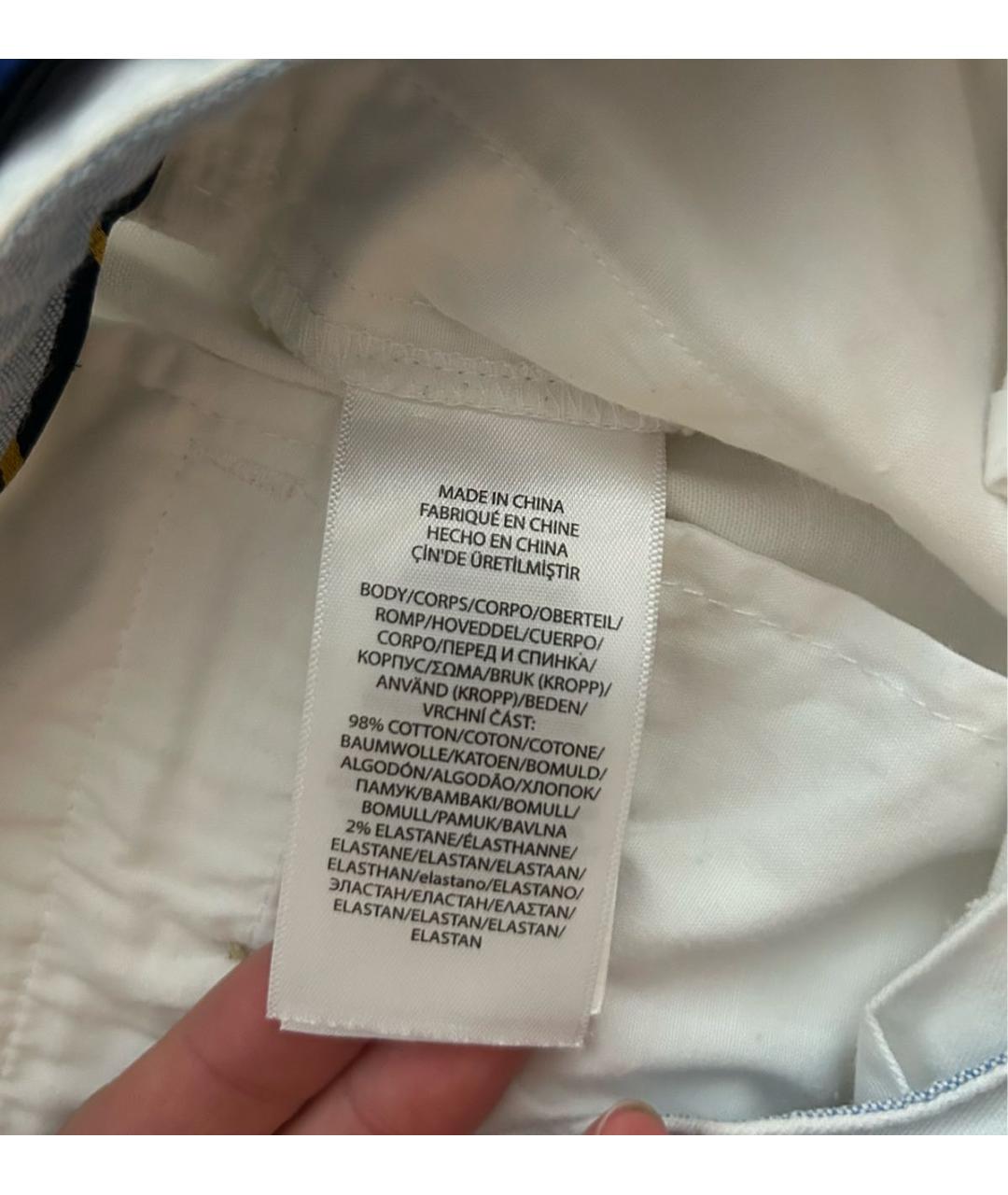 POLO RALPH LAUREN Белые хлопковые шорты, фото 3