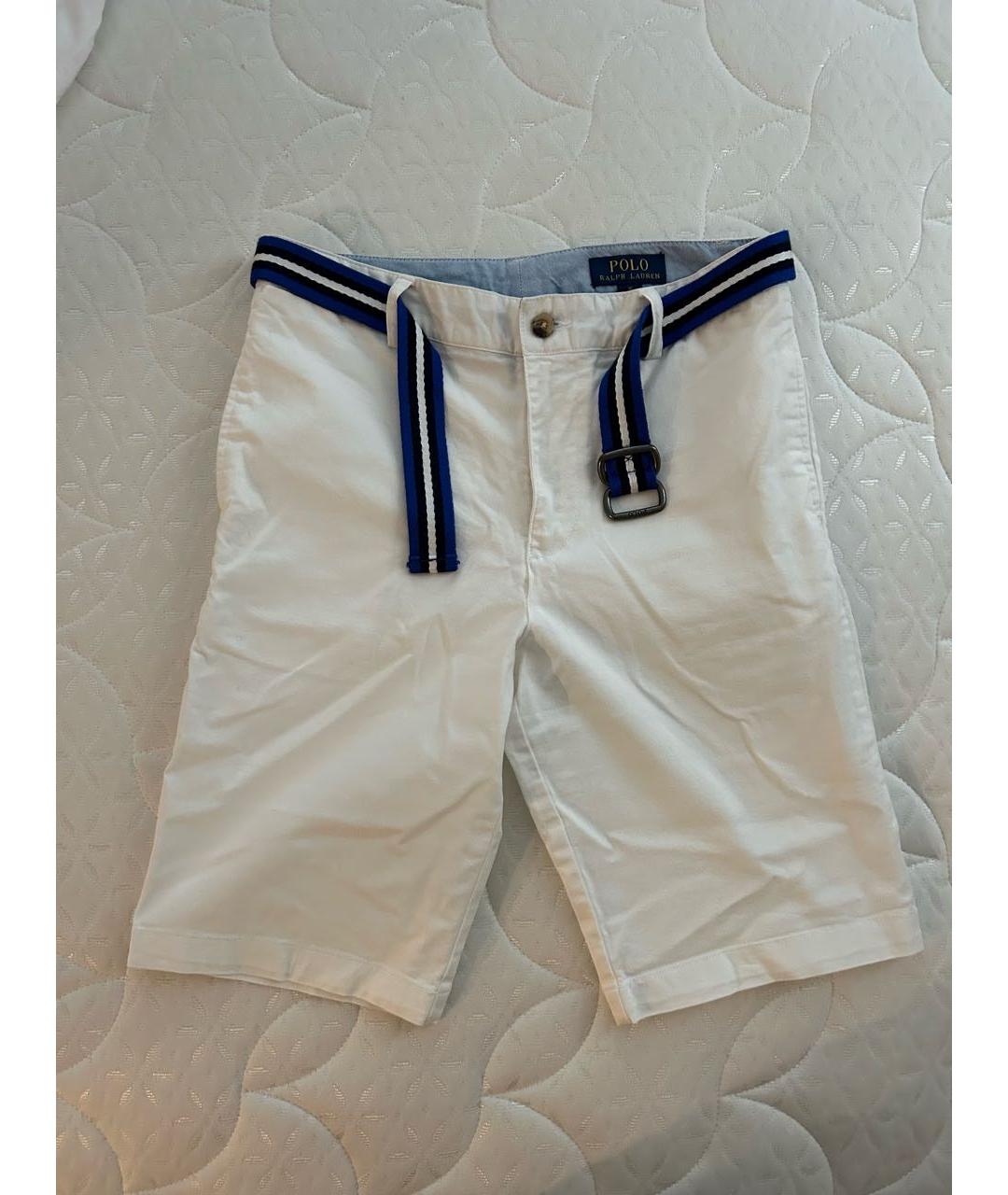 POLO RALPH LAUREN Белые хлопковые шорты, фото 4