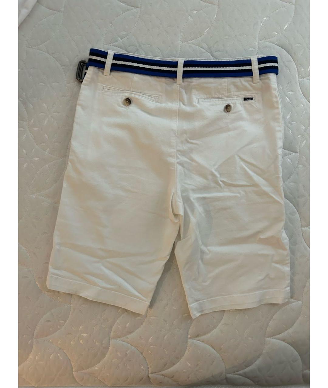 POLO RALPH LAUREN Белые хлопковые шорты, фото 2