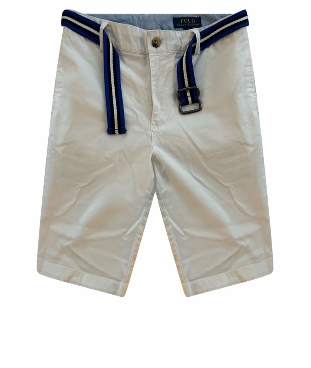 POLO RALPH LAUREN Белые хлопковые шорты, фото 1