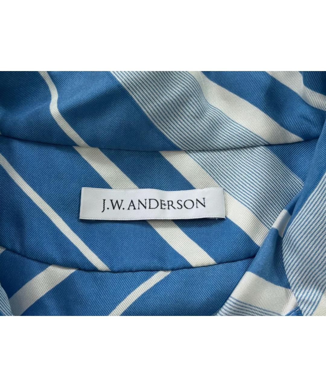 J.W.ANDERSON Синяя шелковая блузы, фото 3