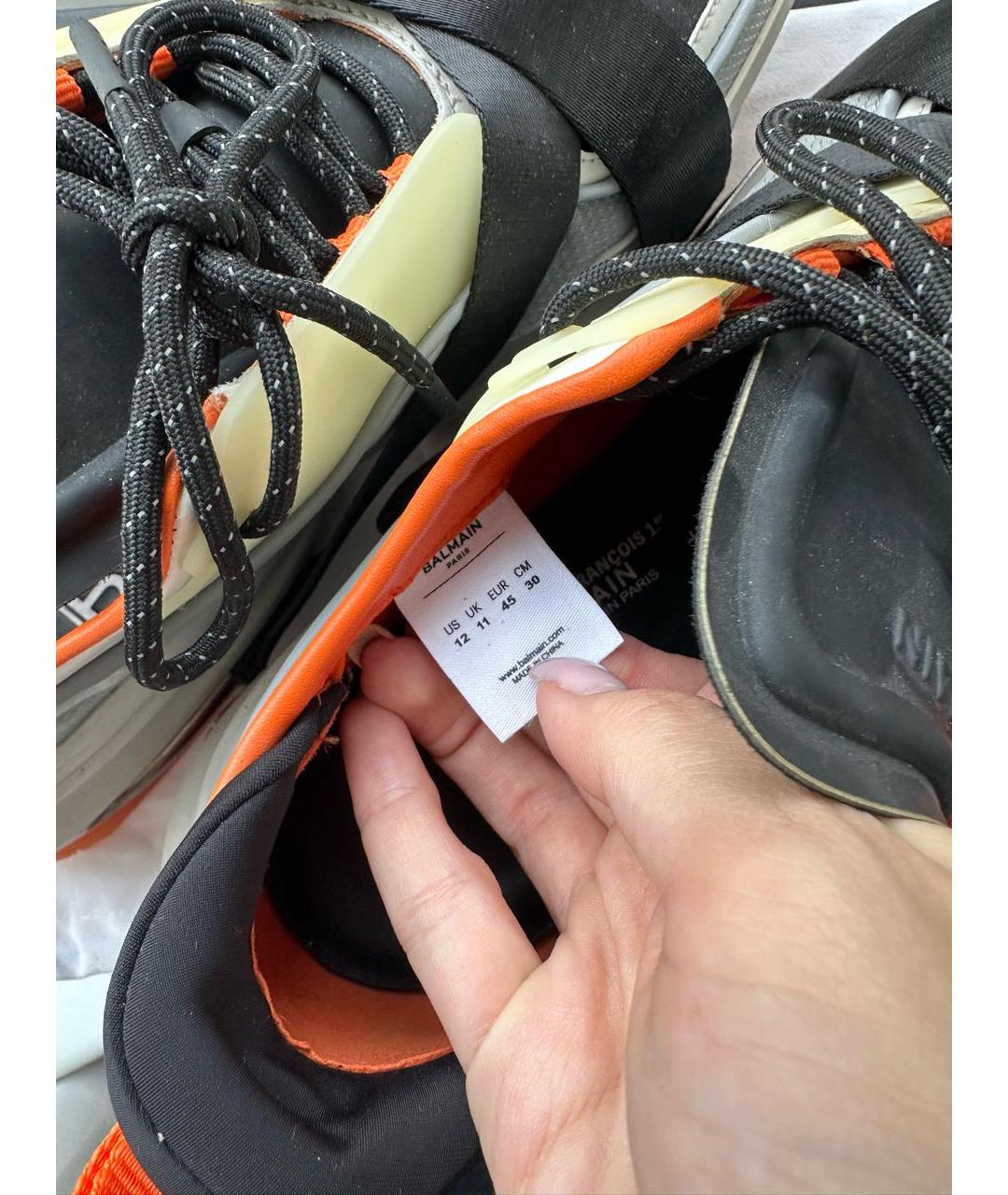 BALMAIN Мульти кожаные низкие кроссовки / кеды, фото 7