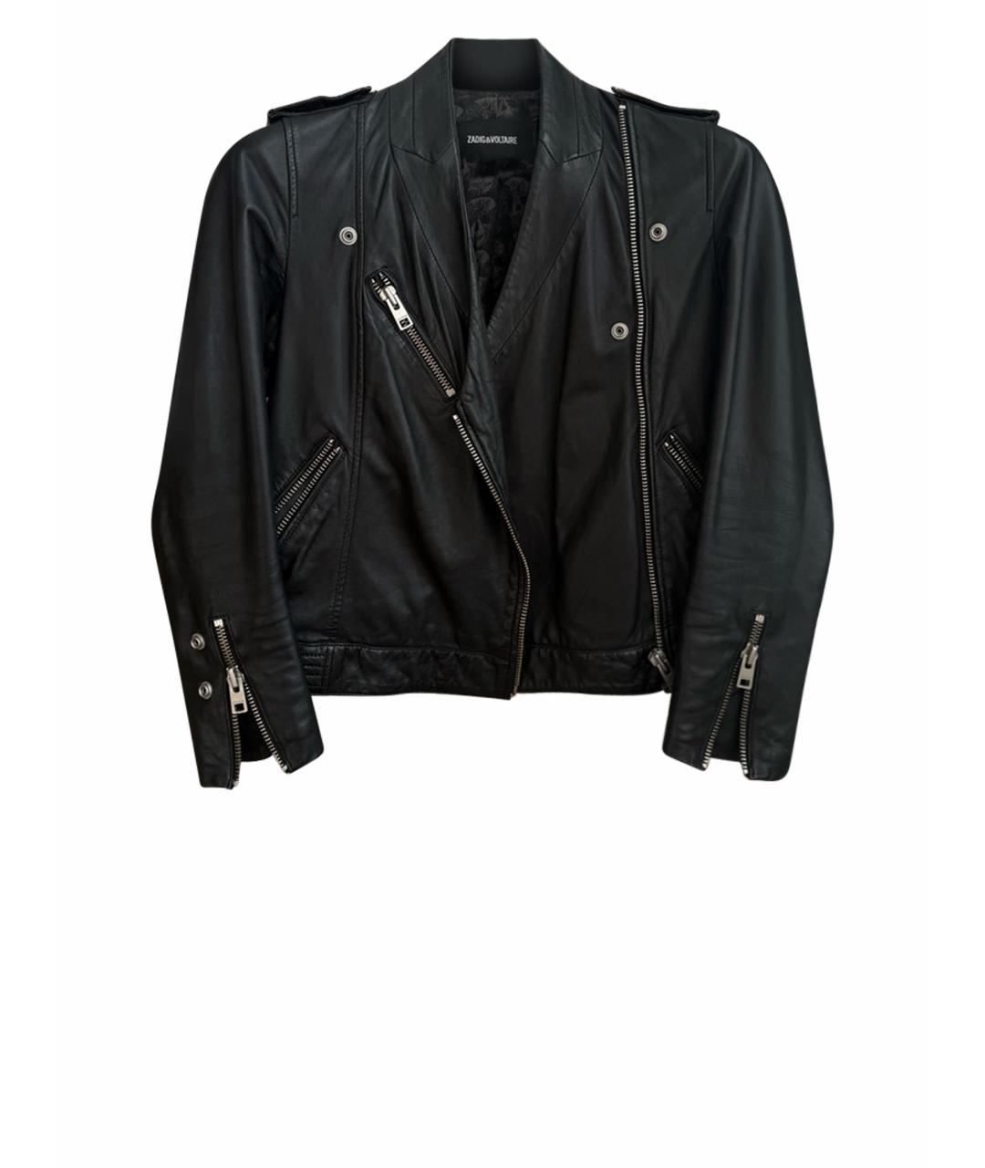 ZADIG & VOLTAIRE Черная кожаная куртка, фото 1