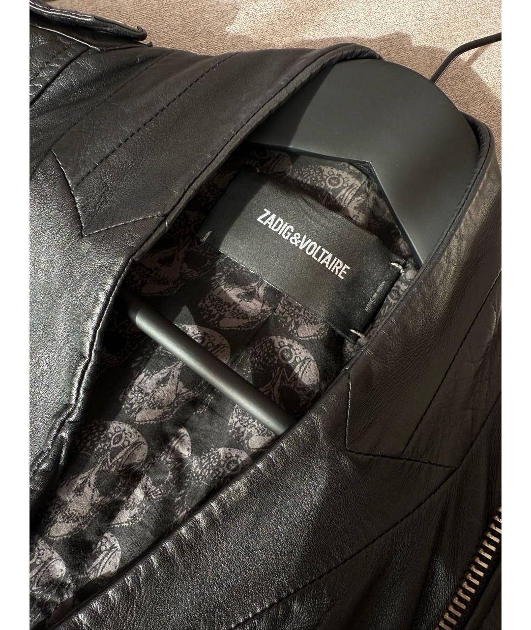 ZADIG & VOLTAIRE Черная кожаная куртка, фото 6