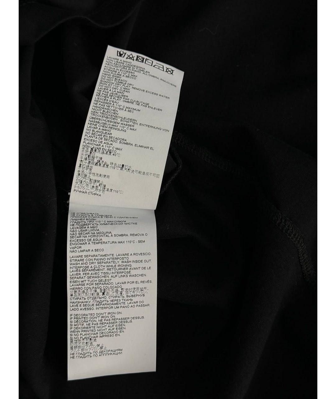 MAISON MARGIELA Черная хлопковая футболка, фото 6