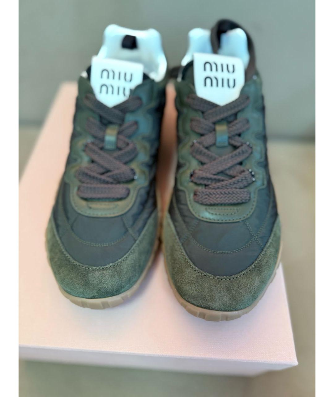 MIU MIU Хаки кеды, фото 3