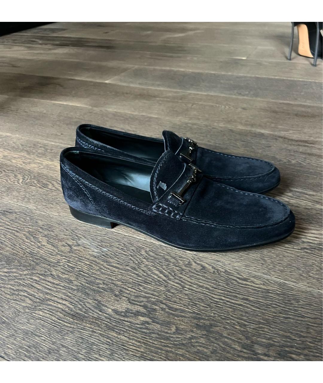 TOD'S Темно-синие замшевые лоферы, фото 8