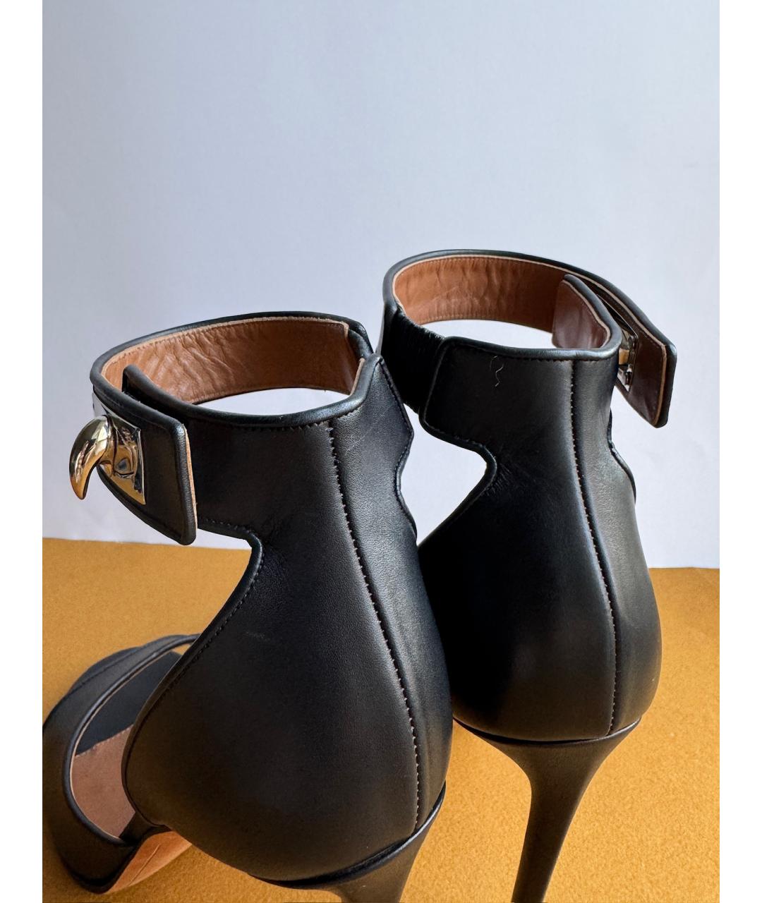 GIVENCHY Черные кожаные туфли, фото 4