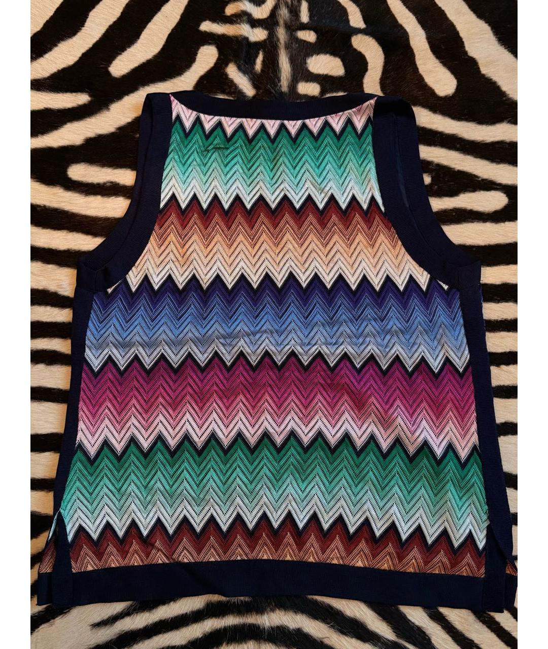 MISSONI Темно-синяя хлопковая майка, фото 2