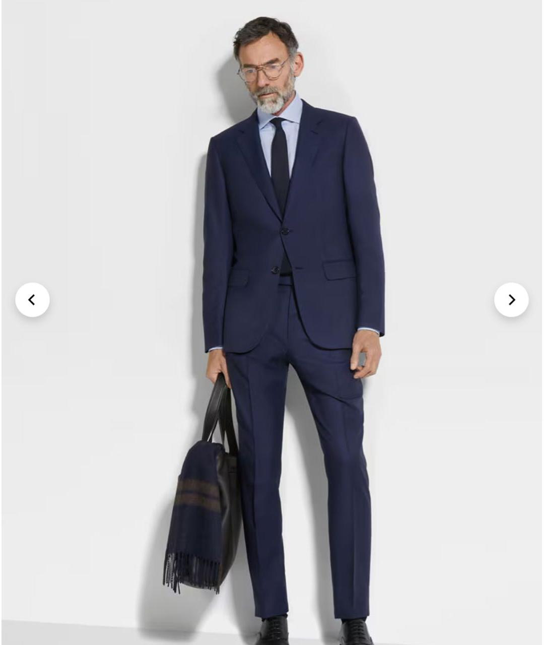 ERMENEGILDO ZEGNA XXX Голубая хлопковая классическая рубашка, фото 4