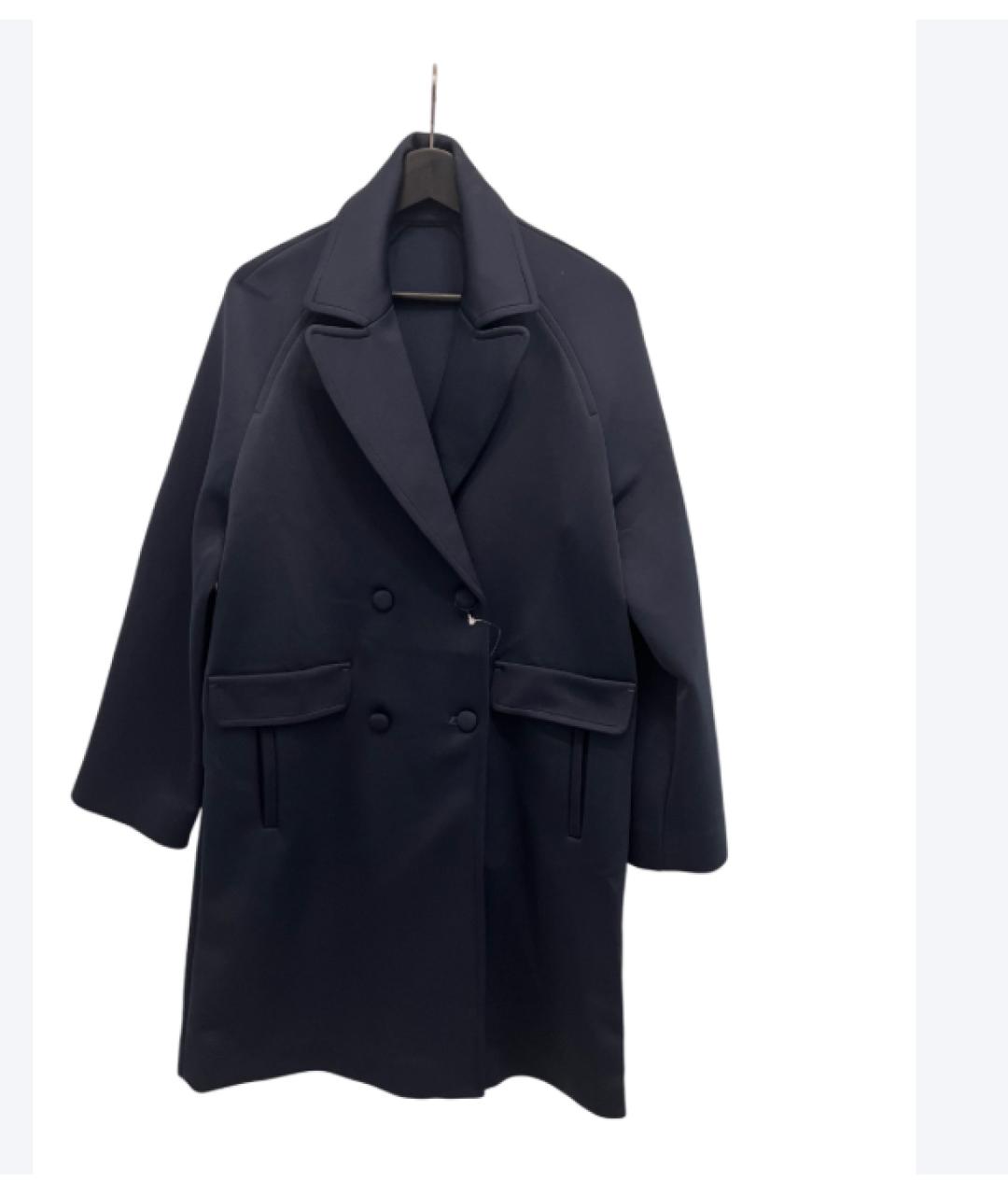 WEEKEND MAX MARA Синее хлопковое пальто, фото 8