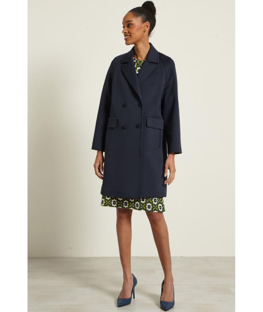 WEEKEND MAX MARA Синее хлопковое пальто, фото 4