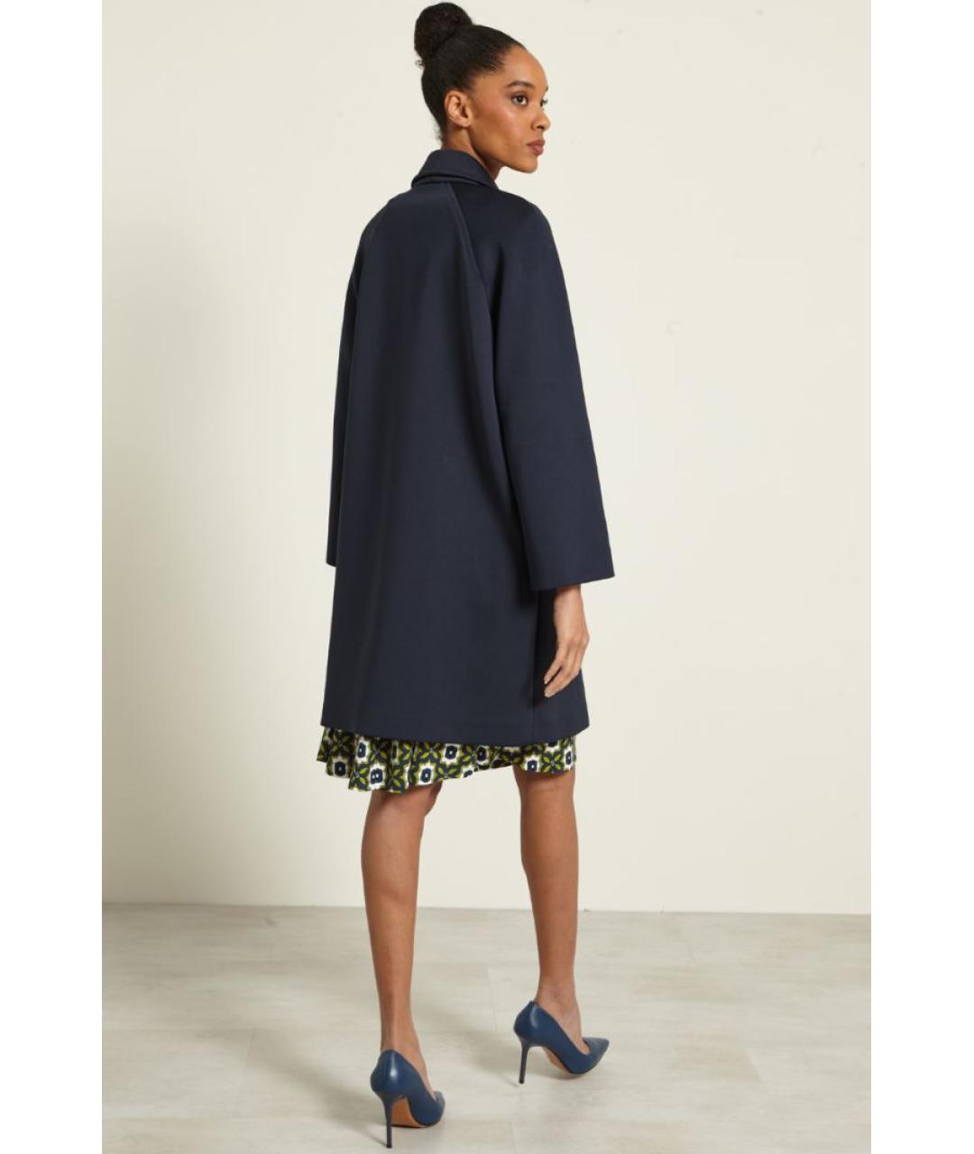 WEEKEND MAX MARA Синее хлопковое пальто, фото 6
