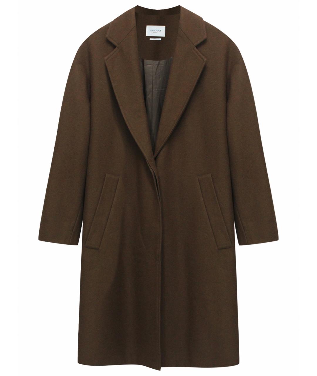 ISABEL MARANT ETOILE Коричневое шерстяное пальто, фото 1