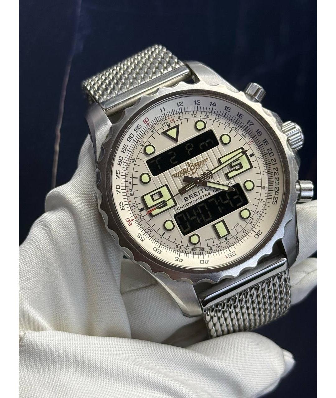 BREITLING Серебряные металлические часы, фото 9