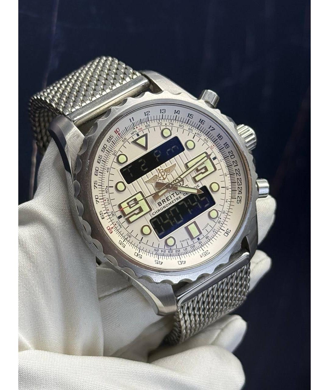 BREITLING Серебряные металлические часы, фото 6