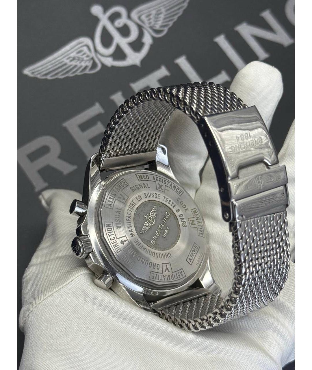 BREITLING Серебряные металлические часы, фото 4