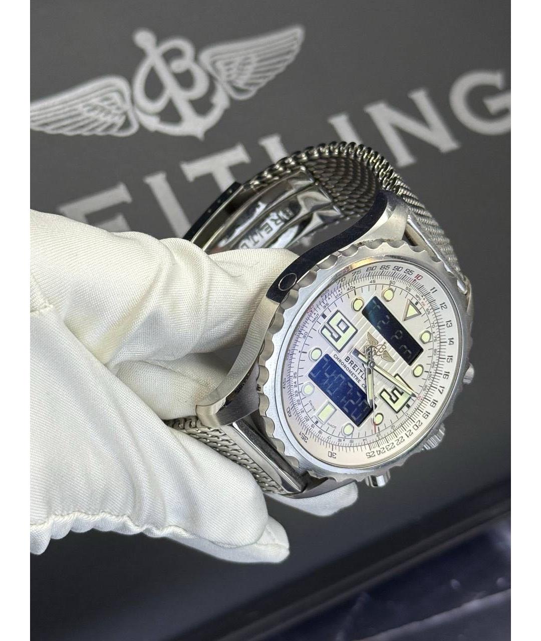 BREITLING Серебряные металлические часы, фото 5